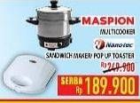 Promo Harga MASPION Multi Cooker / NANOTEC Sandwich Maker  - Hypermart