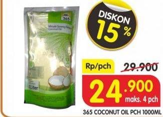 Promo Harga 365 Coconut Oil 1 ltr - Superindo