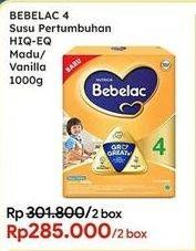 Promo Harga Bebelac 4 Susu Pertumbuhan Madu, Vanila 1000 gr - Indomaret