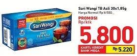 Promo Harga Sariwangi Teh Asli per 30 pcs 1 gr - Carrefour