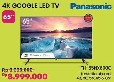 Promo Harga Panasonic TH-65NX600G | 4K Google LED TV 65 Inci  - COURTS