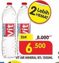 Promo Harga VIT Air Mineral per 2 botol 1500 ml - Superindo