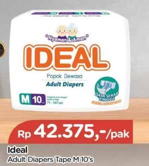 Promo Harga Ideal Adult Diapers M10 10 pcs - TIP TOP