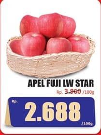 Apel Fuji per 100 gr Diskon 32%, Harga Promo Rp2.688, Harga Normal Rp3.960