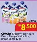 Promo Harga Cimory Squeeze Yogurt Purple Taro, Peach, Mango Sticky Rice, Brown Sugar 120 gr - Alfamidi
