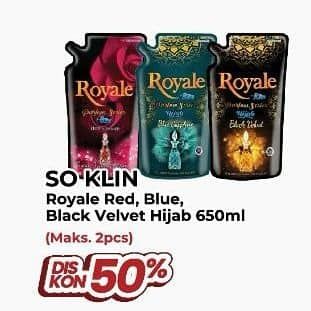 Promo Harga So Klin Royale Parfum Collection Black Velvet, Blue Sapphire, Hot Summer 650 ml - Yogya