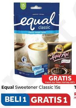Promo Harga EQUAL Classic Sweetener 15 pcs - Carrefour
