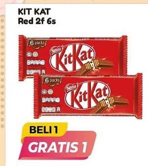 Promo Harga Kit Kat Chocolate 2 Fingers per 6 bungkus 17 gr - Alfamart