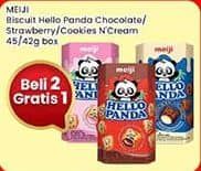 Promo Harga Meiji Hello Panda Biscuit Chocolate, Strawberry, Cookies And Cream 45 gr - Indomaret