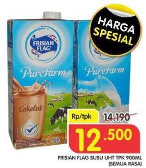 Promo Harga FRISIAN FLAG Susu UHT Purefarm All Variants 900 ml - Superindo