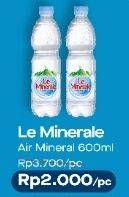 Promo Harga LE MINERALE Air Mineral 600 ml - Alfamart