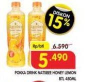 Promo Harga Pokka Natsbee Drink Honey Lemon 450 ml - Superindo
