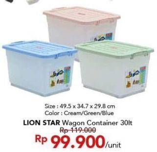 Promo Harga LION STAR Wagon Container 30000 ml - Carrefour
