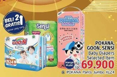 Promo Harga POKANA, GOON, SENSI Baby Diaper  - LotteMart