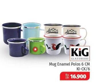Promo Harga KIG Mug Enamel Polos 6cm  - Lotte Grosir