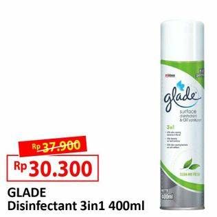 Promo Harga GLADE Surface Disinfectant & Air Sanitizer 400 ml - Alfamart