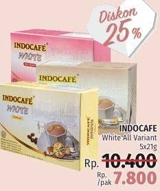 Promo Harga Indocafe White Coffee All Variants 5 pcs - LotteMart