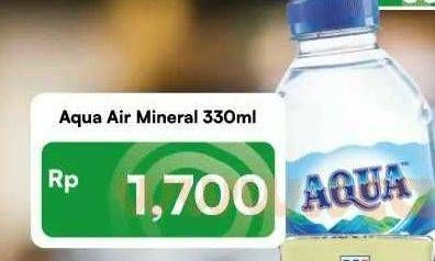 Promo Harga Aqua Air Mineral 330 ml - Carrefour