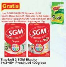 Promo Harga SGM Eksplor 1+/ 3+/ 5+ per 2 box 400 gr - Indomaret