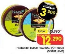 Promo Harga HERBORIST Lulur Tradisional Bali All Variants 100 ml - Superindo