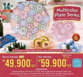 Promo Harga BRIGHTON Multicolor Plate Series per 5 pcs - Alfamidi
