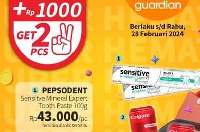 Promo Harga Pepsodent Pasta Gigi Sensitive Expert Original 100 gr - Guardian