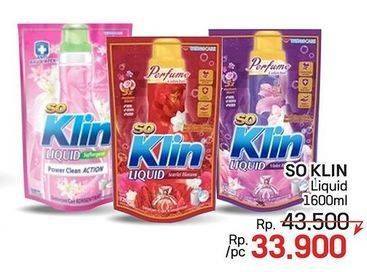 Promo Harga So Klin Liquid Detergent 1600 ml - LotteMart