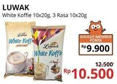 Promo Harga Luwak White Koffie Original, 3 Rasa per 10 sachet 20 gr - Alfamidi