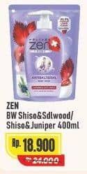 Promo Harga ZEN Anti Bacterial Body Wash Shiso Sandalwood, Red Shiso Juniper Berries 400 ml - Alfamart