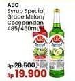 Promo Harga ABC Syrup Special Grade Melon, Coco Pandan 485 ml - Indomaret