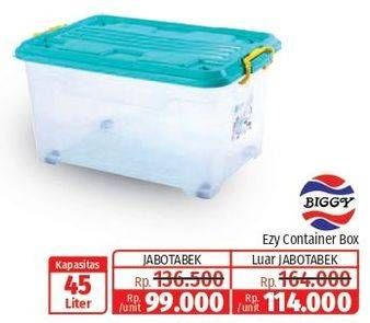 Promo Harga BIGGY Container Box Ezy 45000 ml - Lotte Grosir