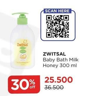 Promo Harga ZWITSAL Natural Baby Bath Milk Honey 300 ml - Watsons
