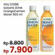 Promo Harga You C1000 Isotonic Drink Orange Water, Lemon Water 500 ml - Indomaret