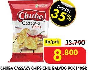 Promo Harga Chuba Cassava Chips Sambal Balado 140 gr - Superindo