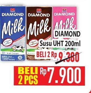 Promo Harga Diamond Milk UHT 200 ml - Hypermart