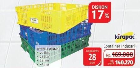 Promo Harga KIRAPAC Container Industri  - Lotte Grosir