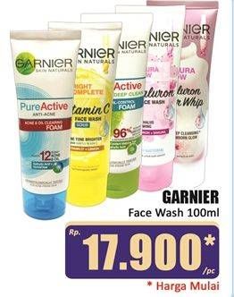 Promo Harga Garnier Face Wash 100ml  - Hari Hari