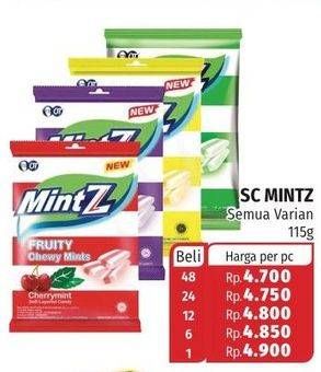 Promo Harga MINTZ Candy Chewy Mint All Variants 115 gr - Lotte Grosir