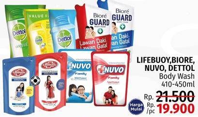 Promo Harga LIFEBUOY/BIORE/NUVO/DETTOL Body Wash   - LotteMart