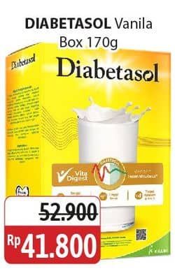 Promo Harga Diabetasol Special Nutrition for Diabetic Vanilla 180 gr - Alfamidi