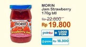 Promo Harga Morin Jam Strawberry 170 gr - Indomaret