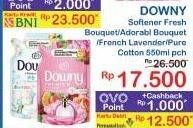 Promo Harga Downy Premium Parfum Fresh Bouquet, Adorable Bouquet, French Lavender, Pure Cotton Love 550 ml - Indomaret