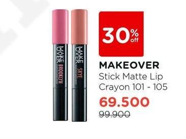 Promo Harga MAKE OVER Color Stick Matte Crayon 101 - 105  - Watsons