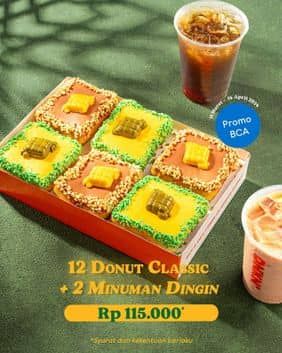 Promo Harga 12 Donut Classic + 2 Minuman Dingin  - Dunkin Donuts