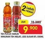 Promo Harga TEH PUCUK HARUM Minuman Teh Less Sugar, Jasmine per 2 botol 500 ml - Superindo