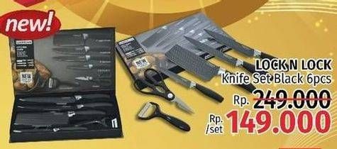 Promo Harga LOCK & LOCK Knife Set Black 6 pcs - LotteMart