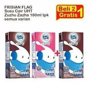 Promo Harga FRISIAN FLAG Susu UHT Milky Zuzhu 180 ml - Indomaret