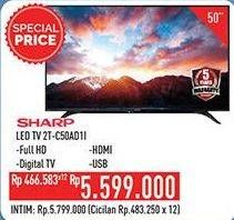 Promo Harga SHARP 2T-C50AD1i Full-HD 50"  - Hypermart