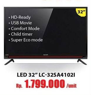Promo Harga SHARP LED TV 32" LC-32SA4102I  - Hari Hari