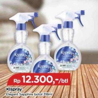 Promo Harga Kispray Pelicin Pakaian Spray Elegant Sapphire 318 ml - TIP TOP